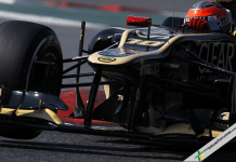 Lotus F1 – Back in front testing on day 1 in Barcelona